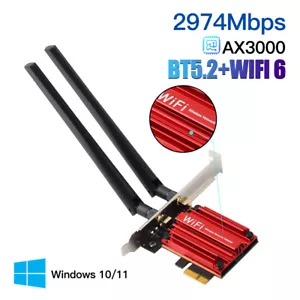 Tarjeta WiFi Intel AX200 WiFi 6 PCIe AX3000Mbps Doble Banda Red PCIE Adaptador WiFi - Imagen 1 de 7