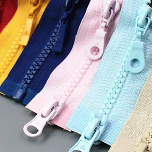 #5 Resin Long Zip Open Ended Double Slider Zipper Garment DIY Sewing Accessories - Picture 1 of 38
