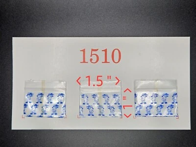 300PCS designer  Baggie Size(1.5" X 1.0")1510 Apple brand Mini Seal Zip Bags - Image 1 of 2