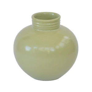 Royal Haegar Pottery Green Vase Matte Round Ribbed Mouth 6.75 In New with Tag - Picture 1 of 10