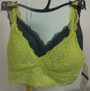 Wonder Nation 2 Pack Light Lime/Gray Convertible Bralette Size S - New. (57) - Picture 1 of 17