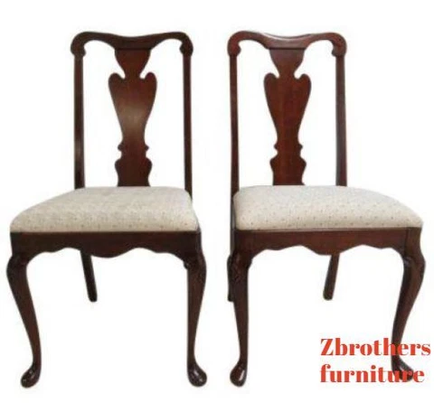 Pair Pennsylvania House Solid Cherry Chippendale Dining Room Side Desk Chairs  C Cover