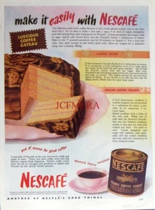 NESCAFE Soluble Instant Coffee Advert #2 : Original 1950 Print - Picture 1 of 1
