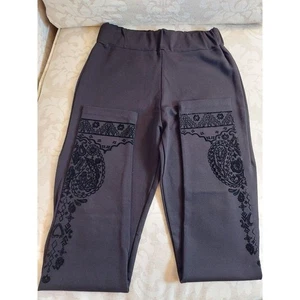 NEW! Desigual Glen Wmns Black Leggings Paisley Sparkle Detail US Size Small $96 - Picture 1 of 16