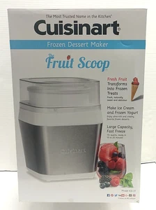 Cuisinart ICE-31 Fruit Scoop Frozen Dessert and Ice Cream Maker Stainless Steel - Picture 1 of 6