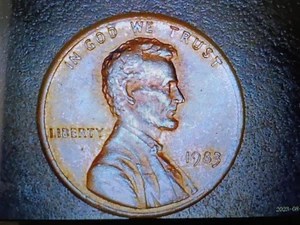 1983 Lin.  Mem. Cent W/ Obv Off Cent Coll Strike, Rev Die Break Coll To Bldg - Picture 1 of 5