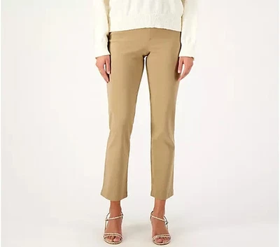 LOGO by Lori Goldstein Regular AnyWEAR Stretch Ankle Pants-Oak-5X-NEW-A588433 - Image 1 of 2