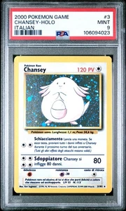2000 Pokemon Italian Base Set Chansey Holo #3 PSA 9 MINT - Picture 1 of 2