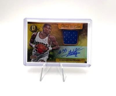 DIKEMBE MUTOMBO 2014-15 Gold Standard Marks of Jersey Auto Denver Nuggets /99 - Image 1 of 4