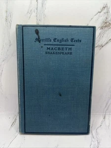 Macbeth By Shakespeare Merrill's English Texts (1911, Hardcover) - Picture 1 of 11