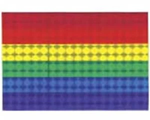 Gay Pride Rainbow HOLO Strip Sticker MEDIUM 0.5 x 11 inch Holographic Reflective - Picture 1 of 1