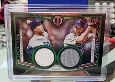 2020 Topps Tribute Dual Player Relics /99 Clayton Kershaw Hyun-Jin Ryu #DR-RK