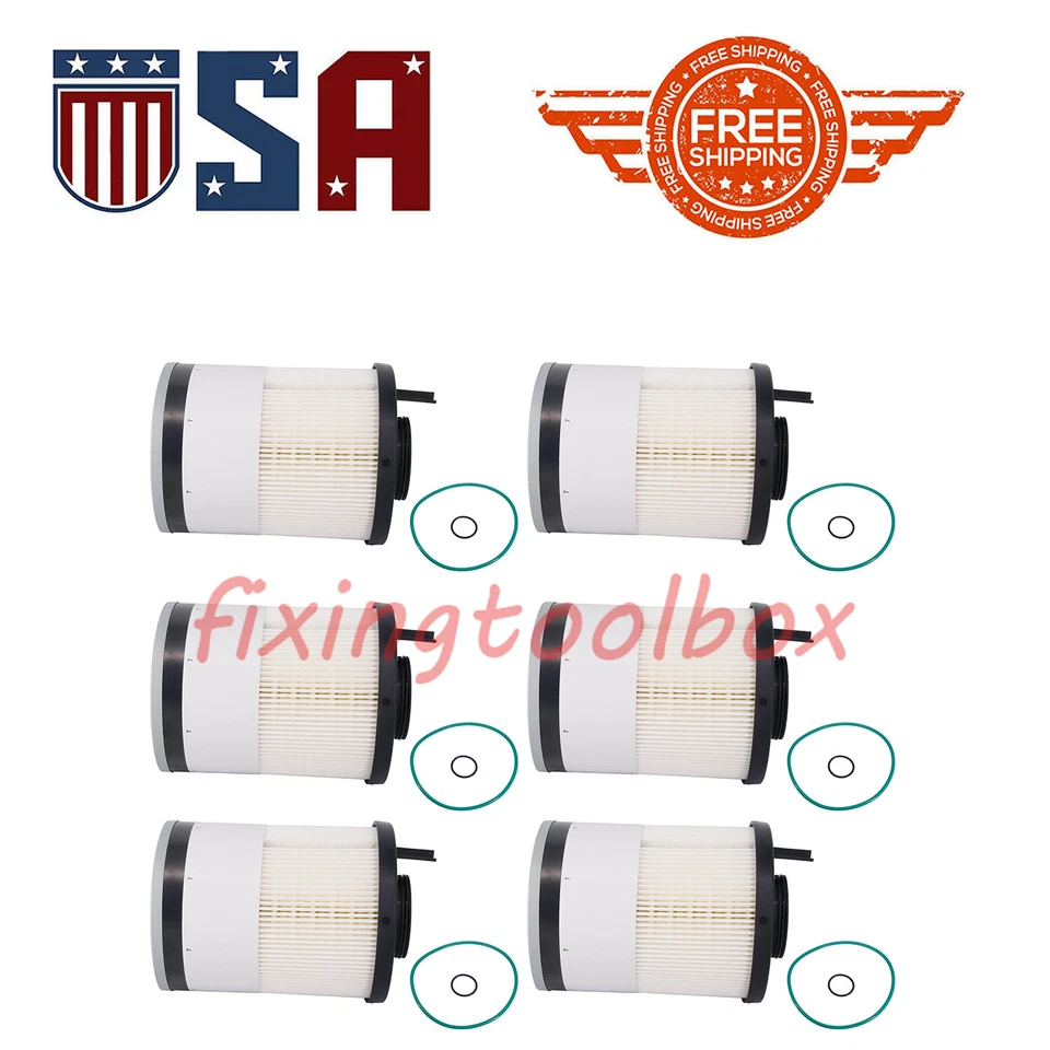 6 FS20083 Fleetguard Fuel Water Separator Filters For Cummins ISX DD13 DD15 DD16 Foto 1 de 4