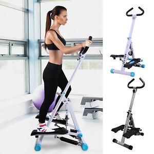Stepper Fitness Exercise Handle Bar Machine Cardio Foldable Workout Aerobic
