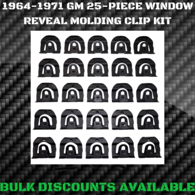 1964-1971 Grand Prix 2+2 Rear Glass Window Windshield Molding Trim Reveal Clips - Imagem 1 de 3