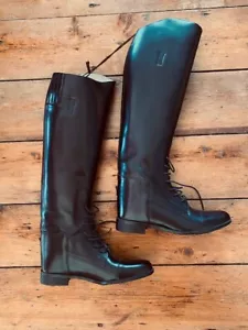 On Course Ladies Leather FIELD Boots *NEW* Black SIZE 8 1/2R - Picture 1 of 4