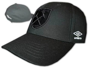 Umbro West Ham United Black 3D Cap schwarz WHUFC Basecap Hammers Fan Kappe Mütze - Picture 1 of 4