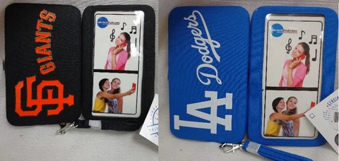 MLB Little Earth Smart Phone MP3 Shell Wristlet Wallet with Strap Cover