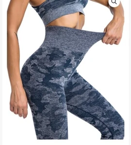 New Women's Seamless Hip Lifting High Waist Fitness Leggings - Picture 1 of 13