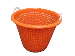 58 Litre Orange Basket - Large Graduated Fishing Camping Home Storage - Picture 1 of 5