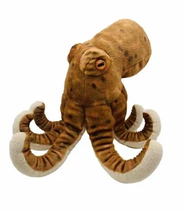 Wild Republic Octopus Orange Brown Stuffed Plush Realistic Ocean Sea Toy 2013 - Picture 1 of 11