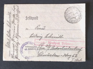 Rare Cover wth content German 1941 Fieldpost from Pioneer area Pardubice Bohemia - Picture 1 of 5
