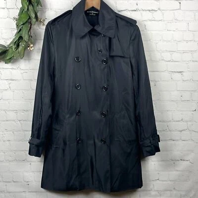 Gabardina NORMA KAMALI Negra Doble Pecho Talla Pequeña Foto 1 de 4