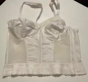 Corsé Bustier negro vintage de los años 50 forma exquisita 36B nuevo sin etiquetas - Imagen 1 de 5