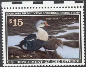 US $15 Federal Migratory bird hunt, RW58, 1991 MNH, XF centering, fresh, bright - Picture 1 of 1