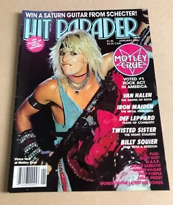 Hit Parader Magazine January 1985 Issue Vince Neil Motley Crue Cover - Picture 1 of 5