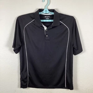 Top Flite Mens Polo Shirt Top Sz L Large Golf Short Sleeve Black Excellent - Picture 1 of 7