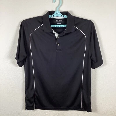 Top Flite Hombre Polo Top Talla L Grande Golf Manga Corta Negro Excelente Foto 1 de 4