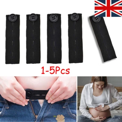 Unisex Trouser Waist Expander Waistband Extender Button Extension Buckle` - Image 1 of 4