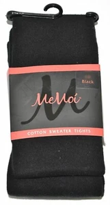 MeMoi Girls Cotton Sweater Tights, Black SIZE 10 X98 - Picture 1 of 1