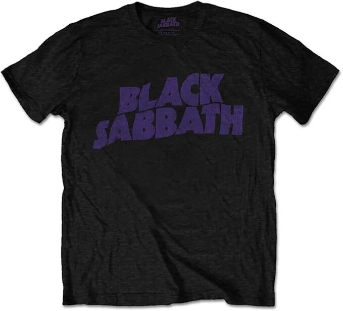 ROCK OFF Black Sabbath gewelltes Logo Kind Kids schwarzes T-Shirt Black Sabbath Jungen/Mädchen Tee