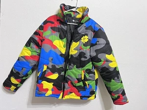Filthy Wealth Camo Puffer Jacket Mens M - Picture 1 of 10