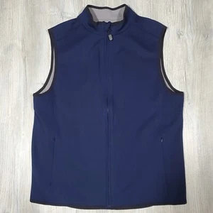 Men's Mizzen + Main Navy Blue Sport Performance Vest Full Zip Stretch - Large - Picture 1 of 7