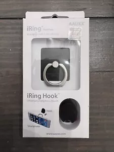 Genuine AAUXX iRing Premium Mount Grip / Holder and Kickstand - Matte Black NEW - Picture 1 of 5