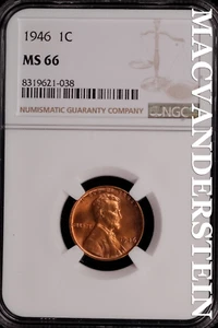 1946 Lincoln Wheat Cent-NGC MS 66 Brilliant Uncirculated Lustrous #SLG290 - Picture 1 of 2