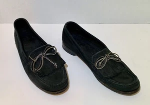 Allen Edmonds Roslin Black Kiltie Bow Loafer Womens 8 B Made In USA Fast Ship - Picture 1 of 10