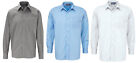 Traditional Button Front Grey / Blue / White LONG Sleeve School Uniform Shirts