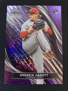 2024 Topps Chrome Black Andrew Abbott Purple Mini Diamonds RC Rookie Card - Picture 1 of 2