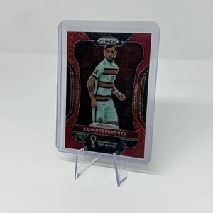 2022/23 Panini Prizm World Cup Qatar Bruno Fernandes Red Mojo /99 Rare Portugal - Picture 1 of 3