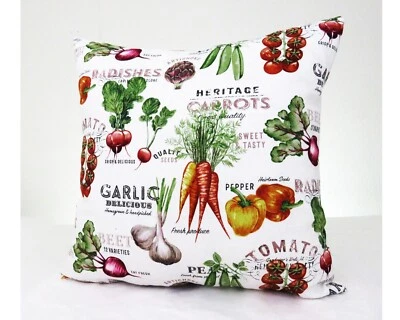 Vegetable Print Pillow Covers Sofa 20" x 20" Cushion Home Decor Multi-color - Image 1 of 4