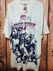 VTG 2001 Denver Broncos Brian Griese #14 Single Stitch T-Shirt Size XL NWT - Picture 1 of 16