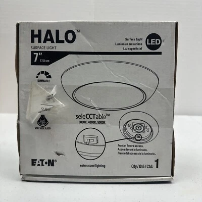 (2) HALO CLD 7 pulgadas Montaje empotrado blanco con pantalla de vidrio esmerilado CLD7089SWHR Foto 1 de 4