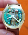 SERVICED ACCUTRON 214 SPACEVIEW 10KT. GOLD FILLED TUNING FORK MAN'S WATCH M5