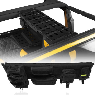 Front Overhead MOLLE Panel + 5* Storage Pouches fit 1997-2006 Jeep Wrangler TJ - Bild 1 von 4