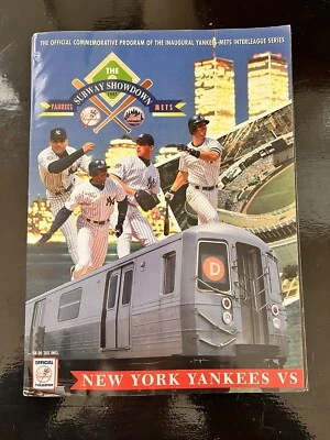 1997 Inaugural Subway Series Yankees vs Mets Game Program and Souvenir Card  - Image 1 of 4
