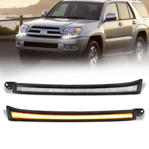 For 2003-05 Toyota 4Runner LED DRL Front Headlight Trim Side Marker Turn Signal - Picture 1 of 13